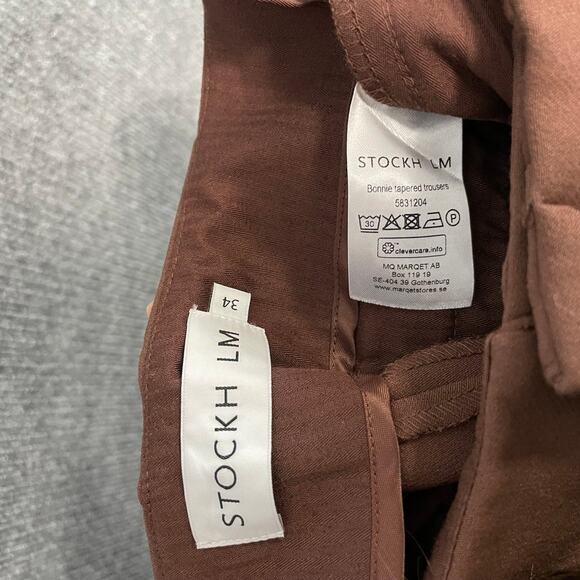 Stockh LM brown dress pants womens size 34 - Picture 3 of 8